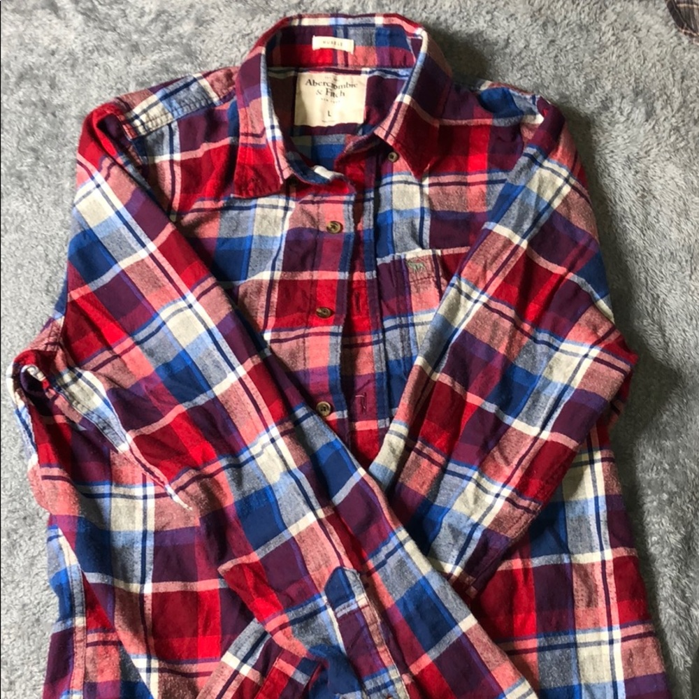 Men’s Large Checkered Abercrombie Flannel Shirt